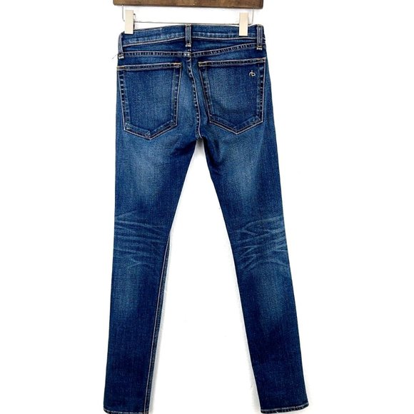 Rag & Bone Blue Dark Wash Denim Jeans Size 24 - Picture 2 of 5